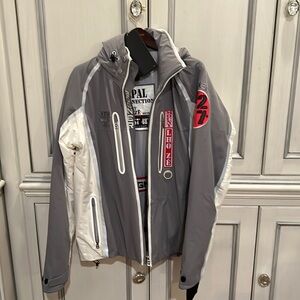 NWT Bogner men’s jacket - size xl gray and white with red/silver/black accents